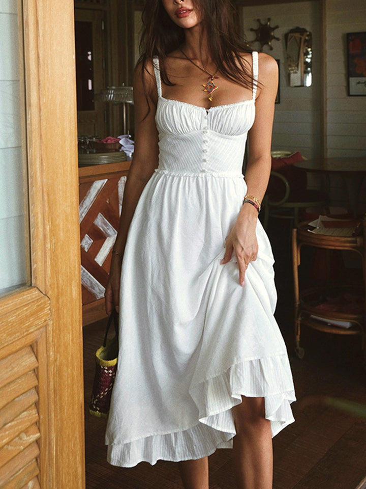 Ciana | Women’s Button Front Summer Midi Dress