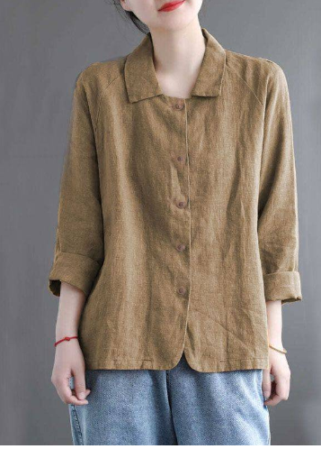 Remi | Women’s Casual Long Sleeve Linen Blouse