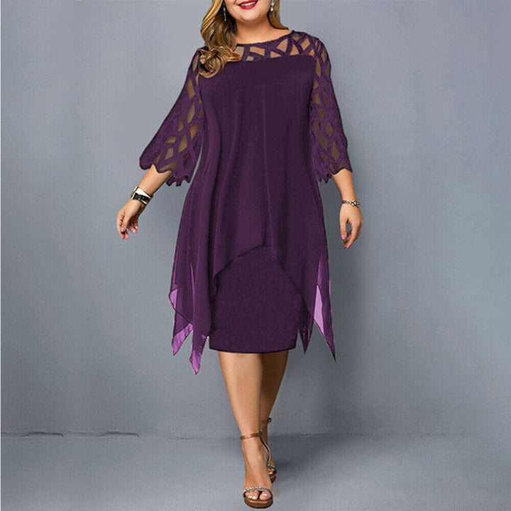 Avrissa | Women’s Round Neck Cut-Out Midi Dress