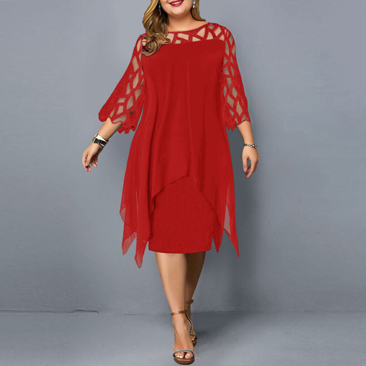 Avrissa | Women’s Round Neck Cut-Out Midi Dress