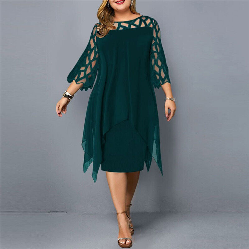 Avrissa | Women’s Round Neck Cut-Out Midi Dress