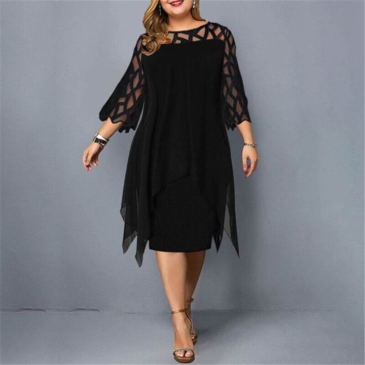 Avrissa | Women’s Round Neck Cut-Out Midi Dress
