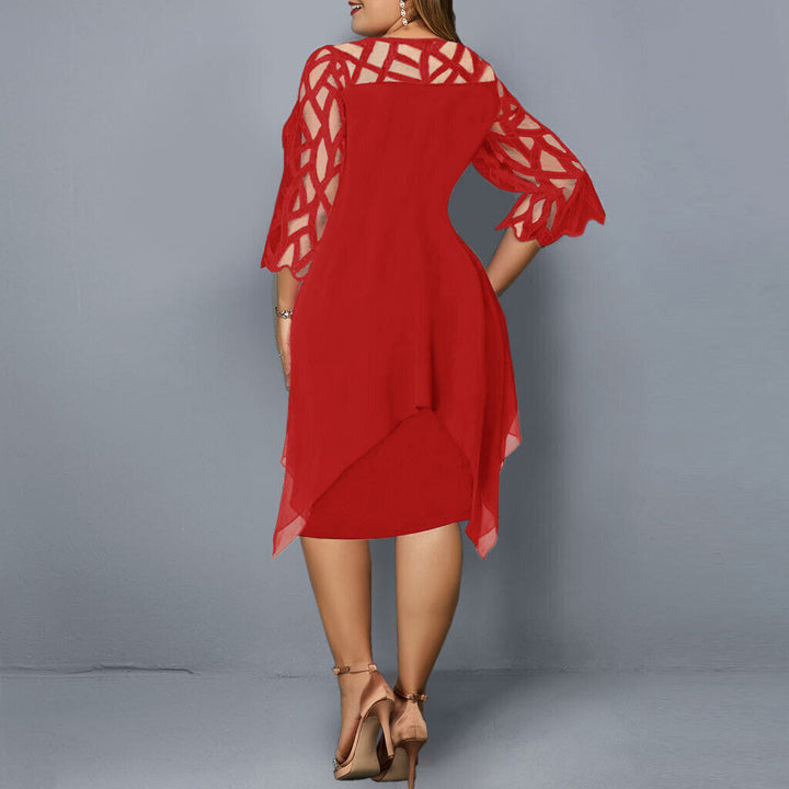 Avrissa | Women’s Round Neck Cut-Out Midi Dress