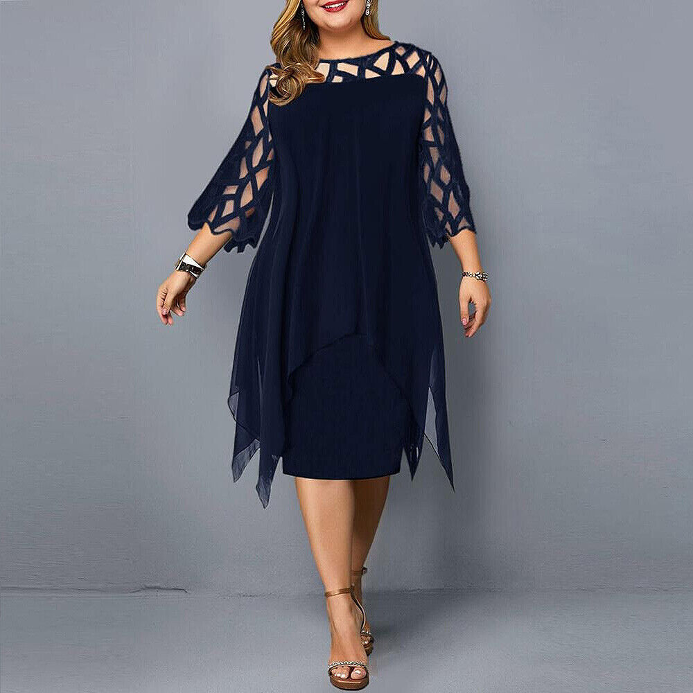 Avrissa | Women’s Round Neck Cut-Out Midi Dress