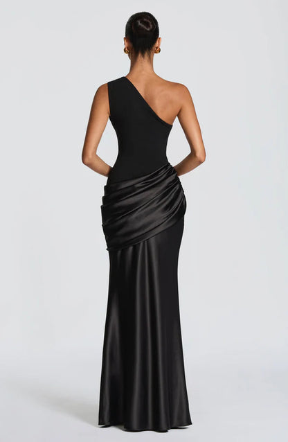 Remi | Women's One-Shoulder Wedding Guest Maxi Dress