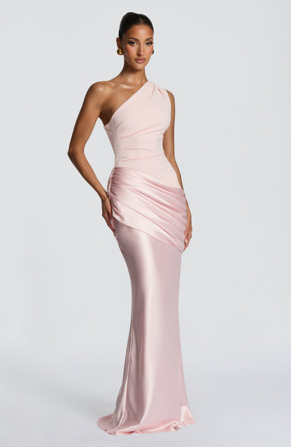 Remi | Women's One-Shoulder Wedding Guest Maxi Dress