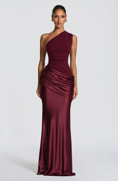 Remi | Women's One-Shoulder Wedding Guest Maxi Dress