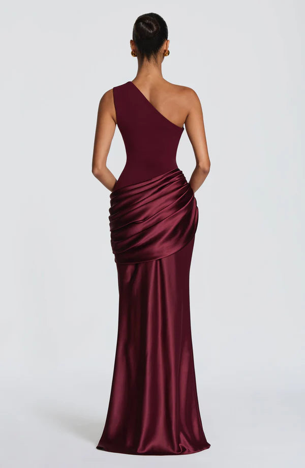 Remi | Women's One-Shoulder Wedding Guest Maxi Dress