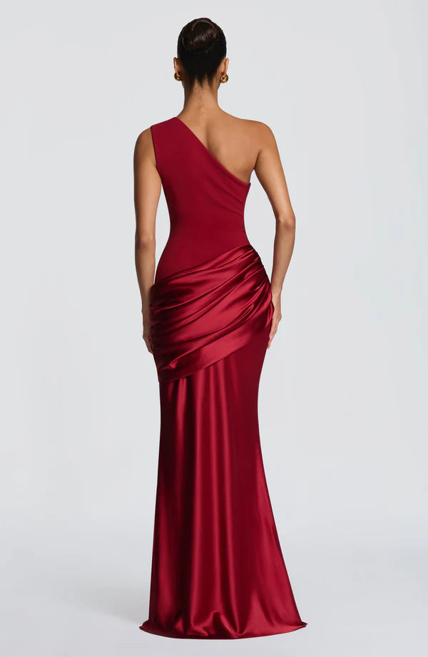 Remi | Women's One-Shoulder Wedding Guest Maxi Dress
