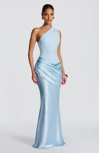 Remi | Women's One-Shoulder Wedding Guest Maxi Dress