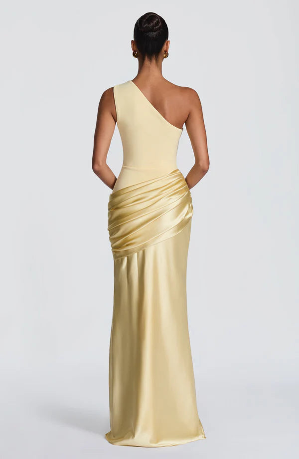 Remi | Women's One-Shoulder Wedding Guest Maxi Dress