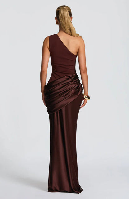 Remi | Women's One-Shoulder Wedding Guest Maxi Dress