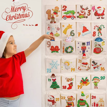 Sarah | Women's DIY Christmas Advent Calendar with 24 fabric pockets