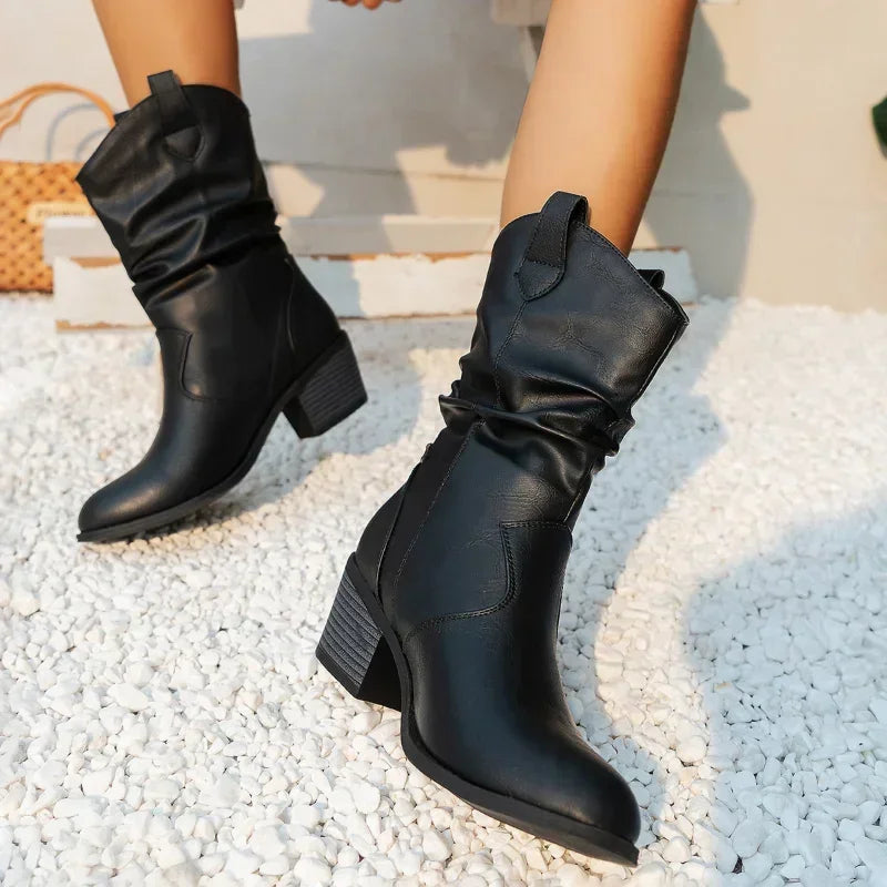 Heidi | Women's Mid Calf Western Cowboy Boots