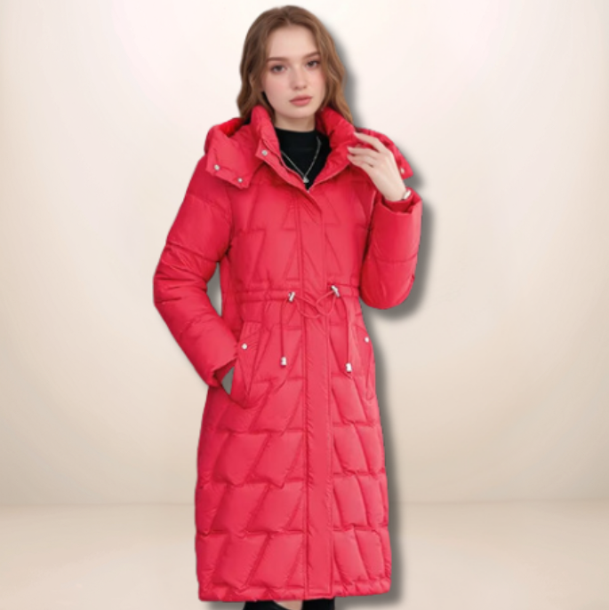 Sienna | Women's Hooded Longline Quilted Puffer Winter Coat