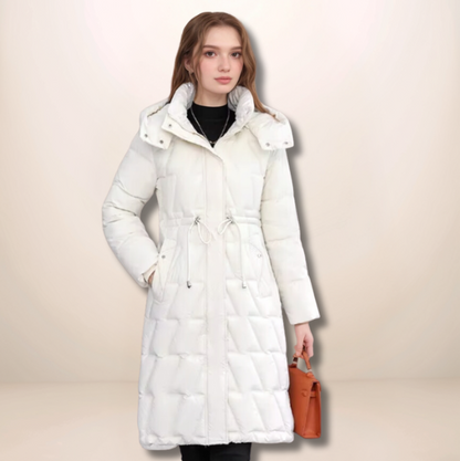 Sienna | Women's Hooded Longline Quilted Puffer Winter Coat