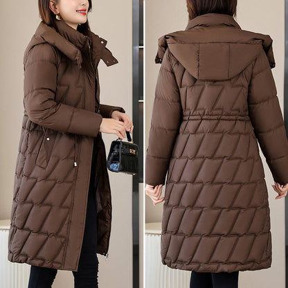 Sienna | Women's Hooded Longline Quilted Puffer Winter Coat