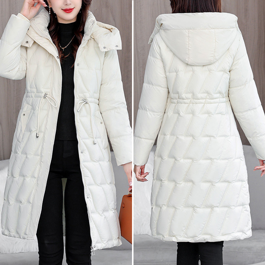 Sienna | Women's Hooded Longline Quilted Puffer Winter Coat