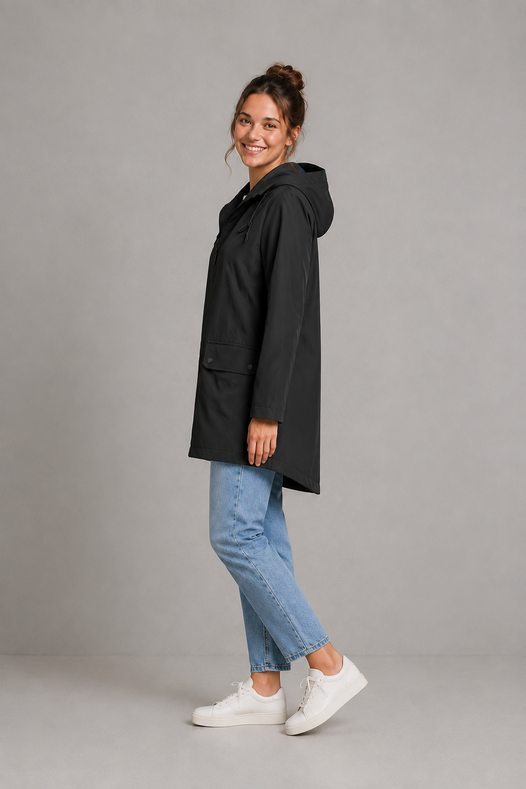 Sienna | Women's Long Waterproof Hooded Rain Coat