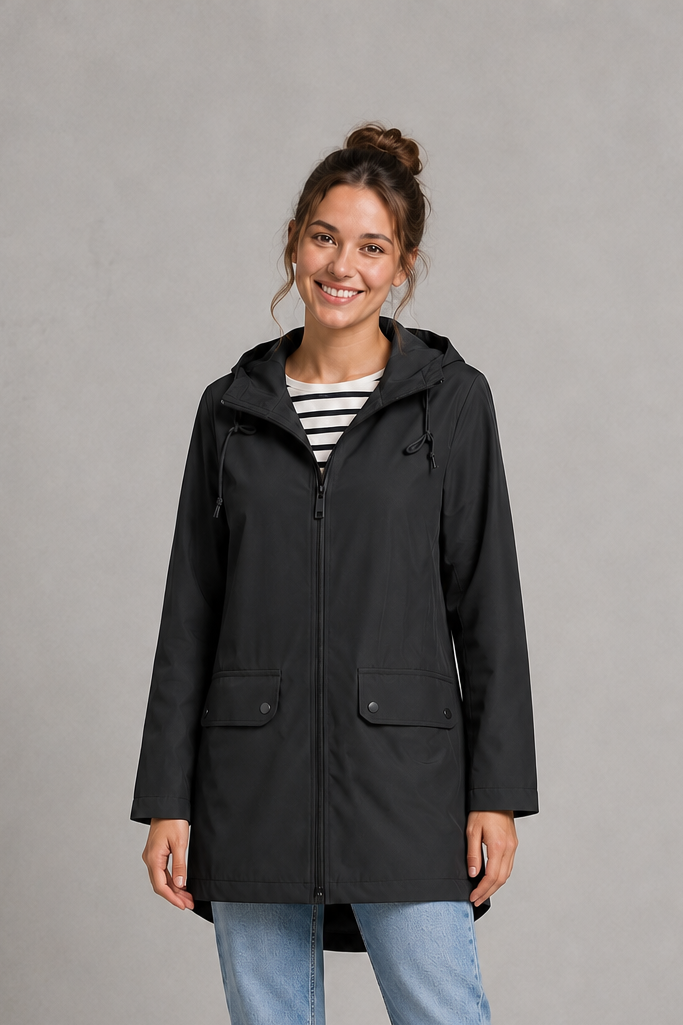 Sienna | Women's Long Waterproof Hooded Rain Coat