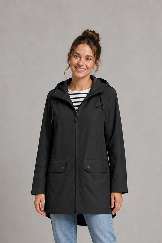 Sienna | Women's Long Waterproof Hooded Rain Coat
