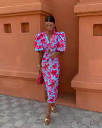 Emily | Women’s Puff Sleeves Wedding Guest Dress