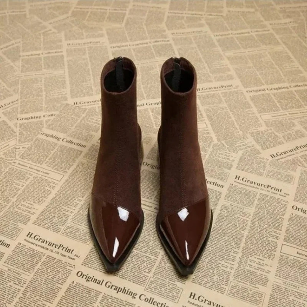 Mathilde | Women's Elegant Block Heel Ankle Boots