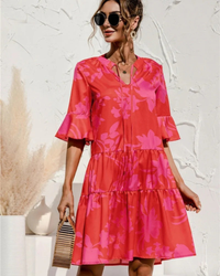 Aoife | Women's Casual Puffed Sleeve Midi Dress
