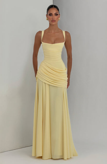 Kinza | Women's Elegant Maxi Wedding Guest Dress
