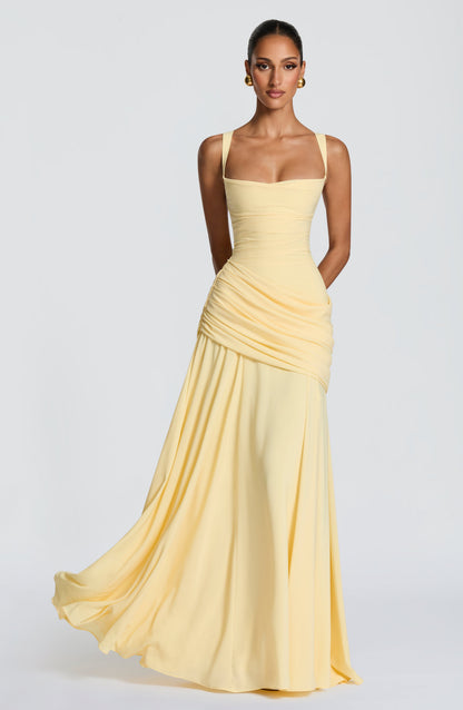 Kinza | Women's Elegant Maxi Wedding Guest Dress