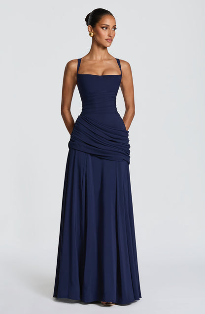 Kinza | Women's Elegant Maxi Wedding Guest Dress