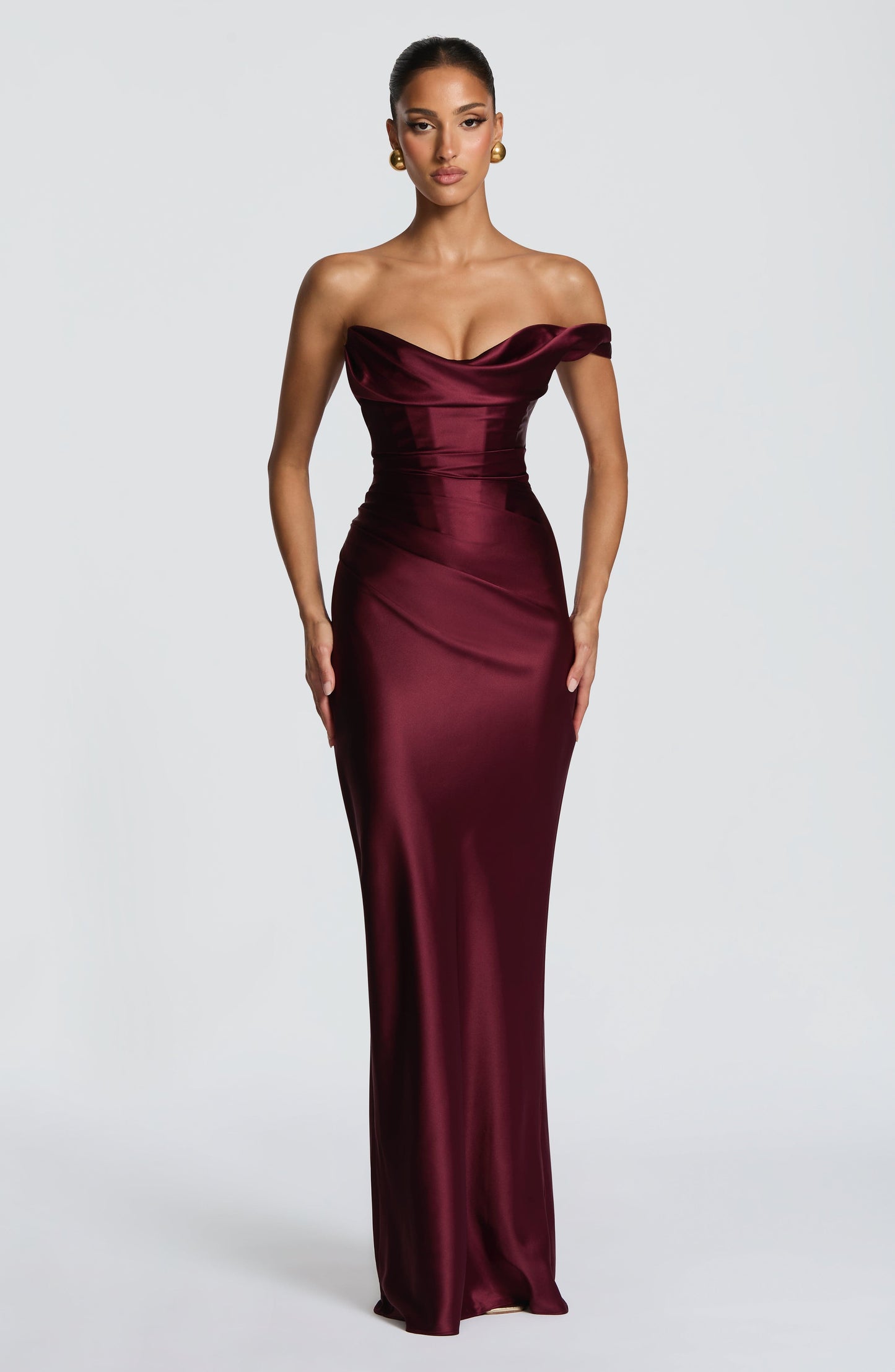 Eloise | Women's One Shoulder Satin Evening Dress