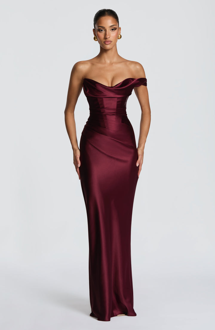 Eloise | Women's One Shoulder Satin Evening Dress
