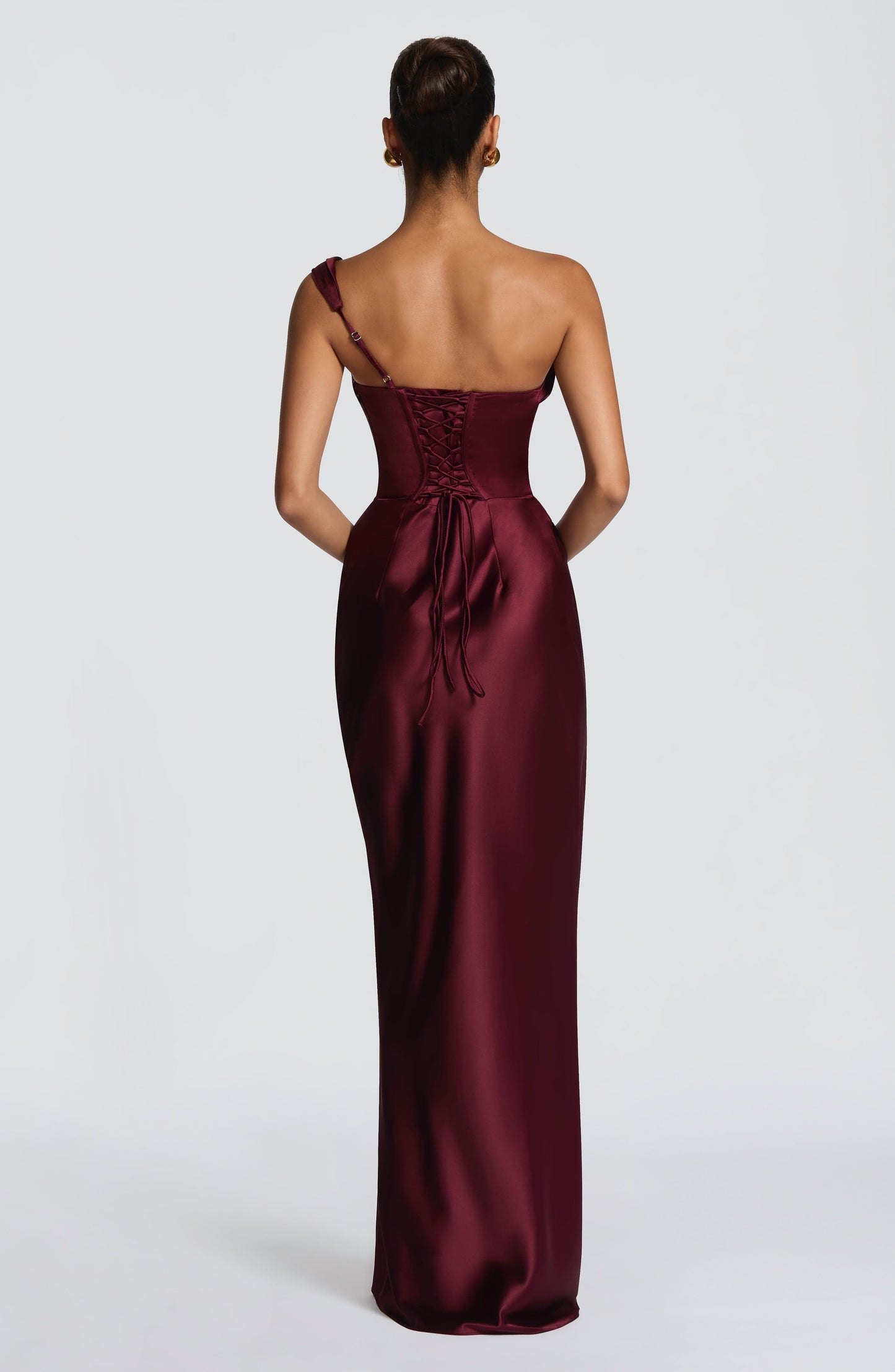 Eloise | Women's One Shoulder Satin Evening Dress