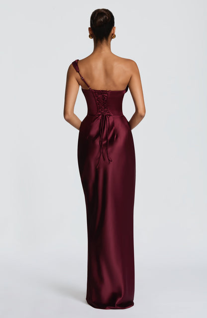 Eloise | Women's One Shoulder Satin Evening Dress
