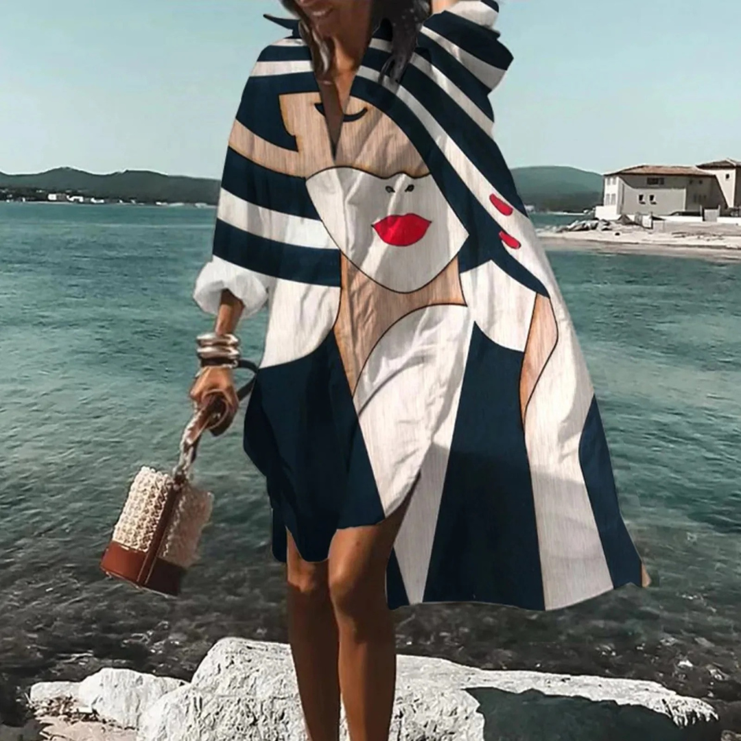 Traudl | Women's Summer Printed Midi Dress