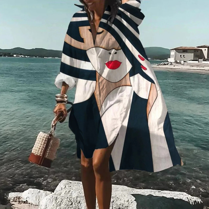 Traudl | Women's Summer Printed Midi Dress