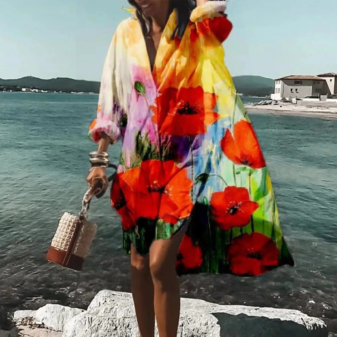 Traudl | Women's Summer Printed Midi Dress