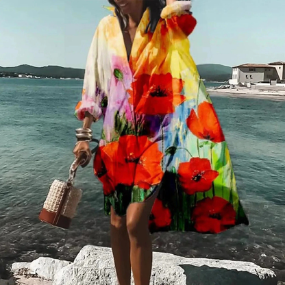 Traudl | Women's Summer Printed Midi Dress