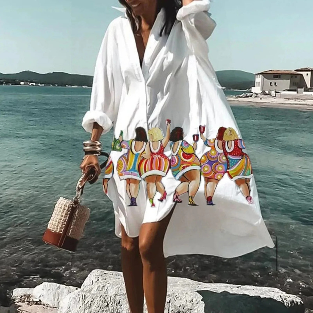 Traudl | Women's Summer Printed Midi Dress