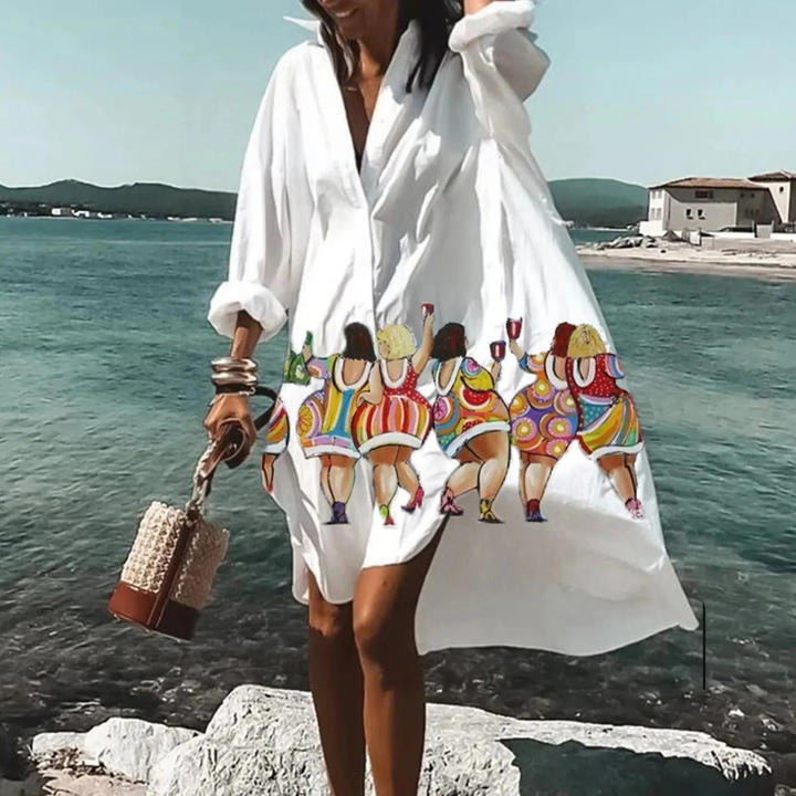 Traudl | Women's Summer Printed Midi Dress