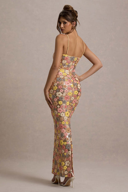 Ember | Women's Floral Bodycon Maxi Dress