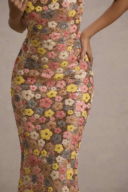 Ember | Women's Floral Bodycon Maxi Dress