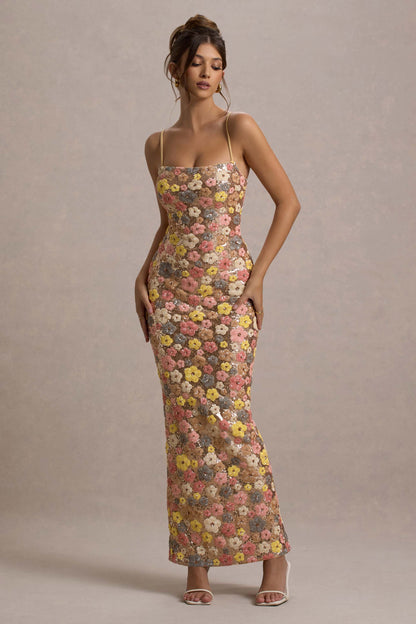 Ember | Women's Floral Bodycon Maxi Dress