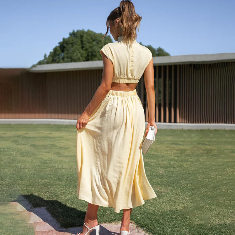 Aoife | Women's Elegant Halter Maxi Dress