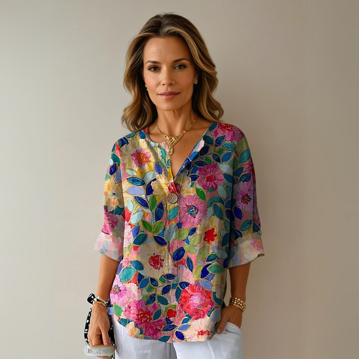 Hannah | Women's Casual Lightweight Printed Blouse