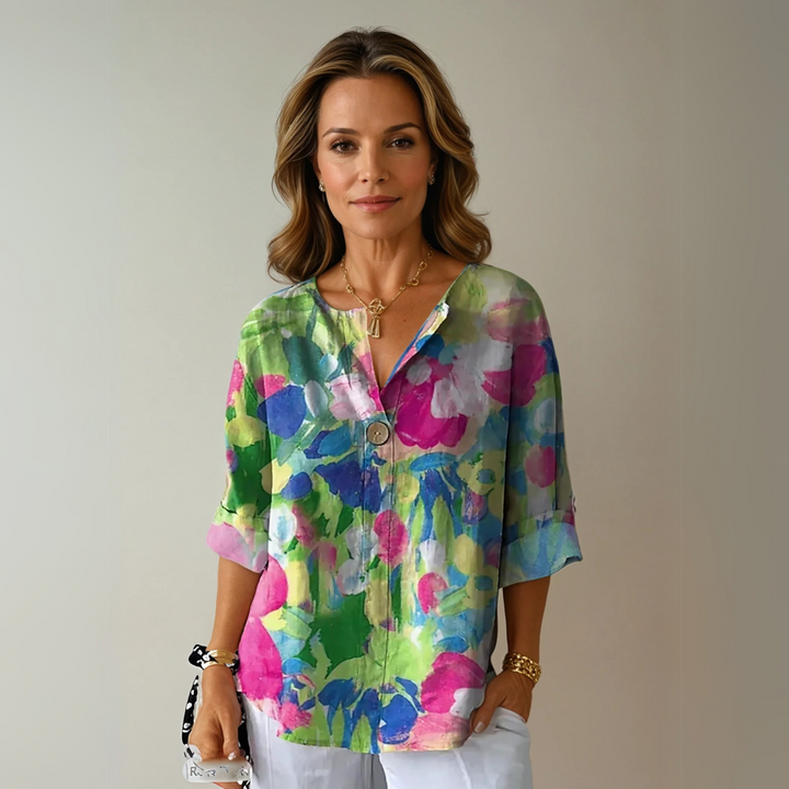 Hannah | Women's Casual Lightweight Printed Blouse