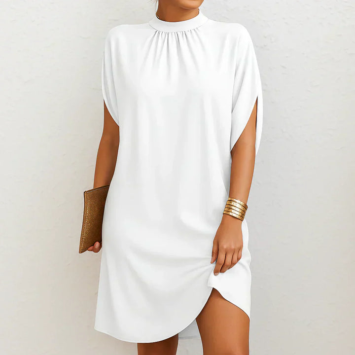 Favelia | Women’s Elegant High-Neck Midi Dress