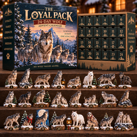 Wolf Advent Calendar with 24 Unique Collectible Figurines