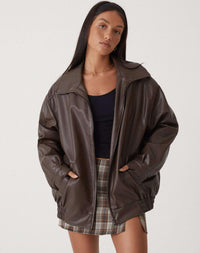 Brooke | Women's Vintage Oversized Leather Jacket